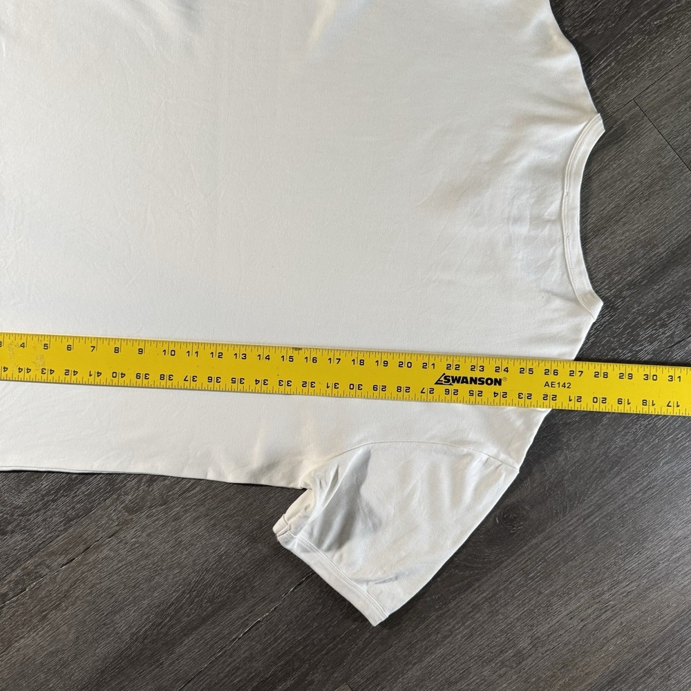Prada White Triangle Logo T-Shirt Men's XXL Cotton Short Sleeve - Picture 7 of 9